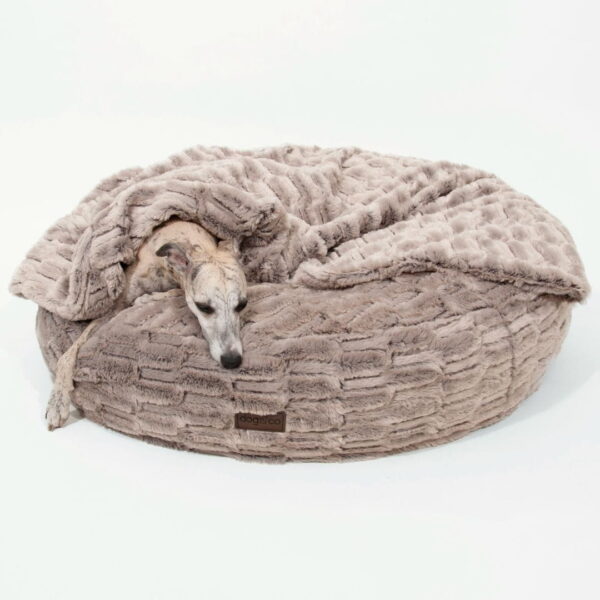 Dogco Nest – Soft Cappuccino | Covered Dog Cave Bed