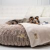 Dogco Pouf – Soft Cappuccino | Round Dog Pouf Bed