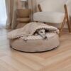Dogco Nest – Cream Pie | Covered Dog Cave Bed