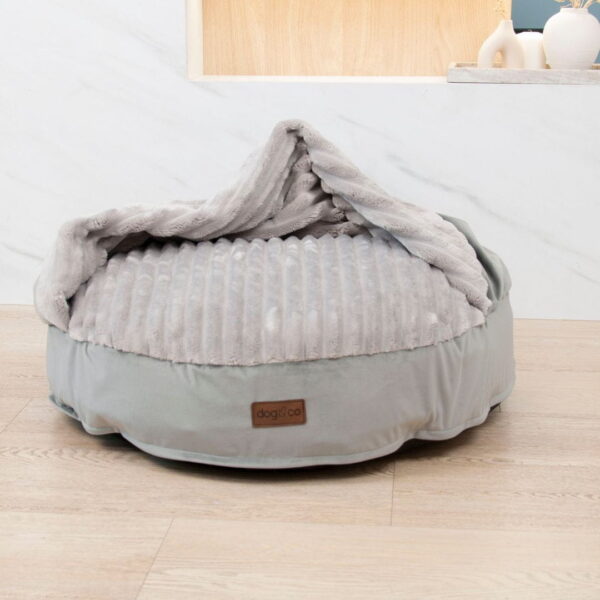 Dogco Nest – Cloud Grey | Covered Dog Cave Bed