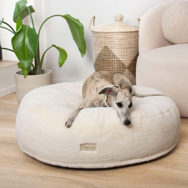 Dogco Pouf – Creamy Cake | Round Dog Pouf Bed