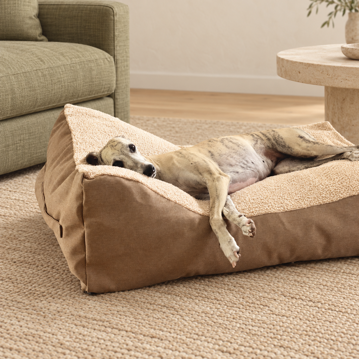 Beddy-bye Dog Bed – Bouclé Beige - Image 3
