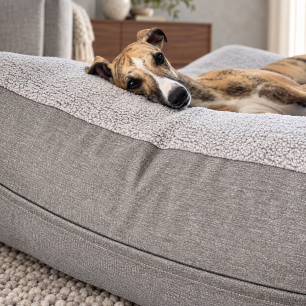 Beddy-bye Dog Bed – Bouclé Grey