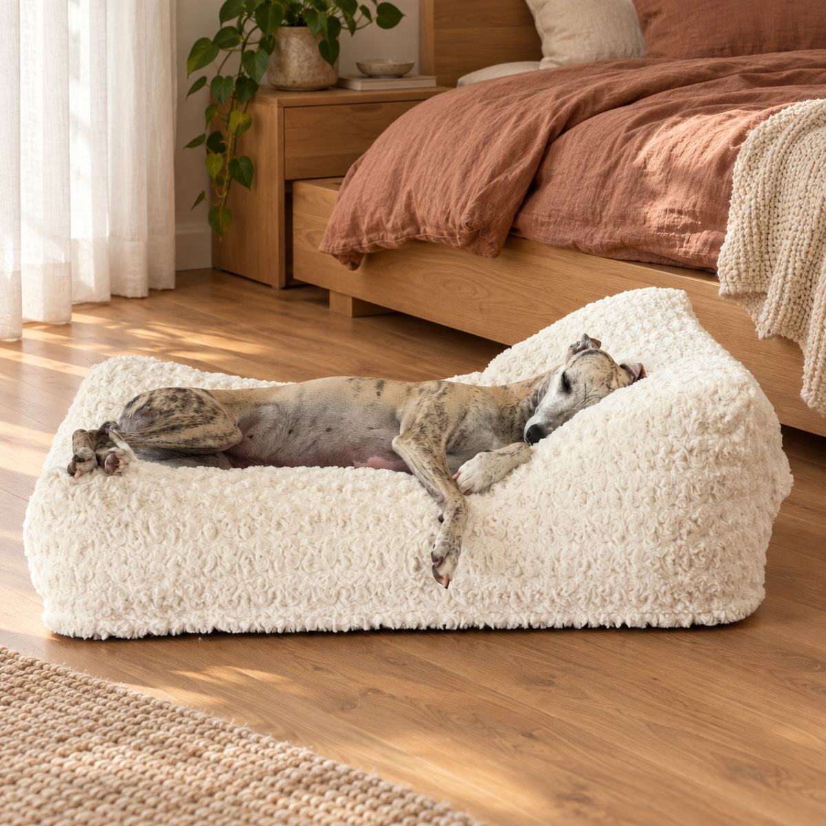 Beddy-bye Hundebett – Cream Roses – Bild 3