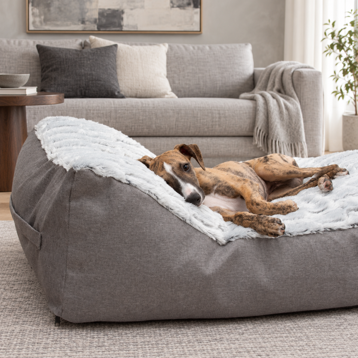 Beddy-bye Dog Bed – Silver Bunny