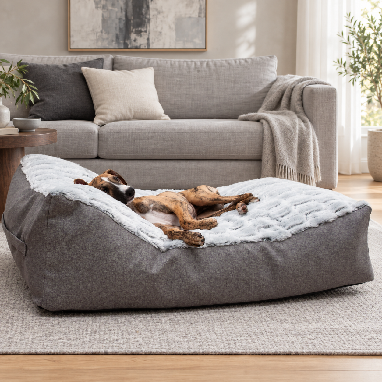 Beddy-bye Dog Bed – Silver Bunny - Image 2