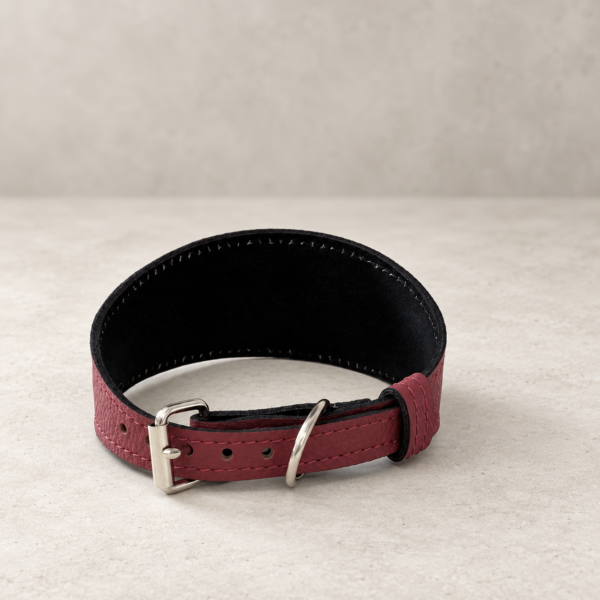 Sighthound Leather Collar – Bordeaux