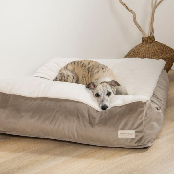 Dogco Lounger – Walnut Cream | Rectangular Dog Bed