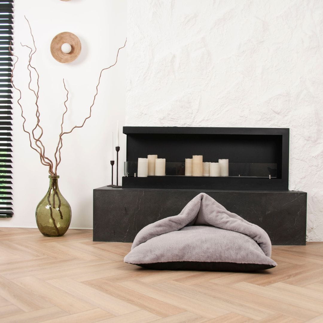 Dogco Nest – Steel Grey | Covered Cave Bed with Blanket - Image 3
